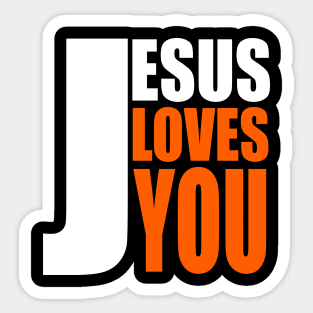 Jesus Loves You Christian Gift Sticker